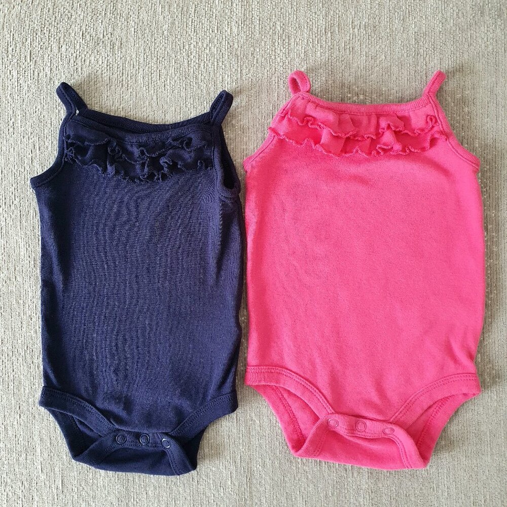 Joe Fresh Baby Girl Ruffle Bodysuit Set - 3-6 Months EUC